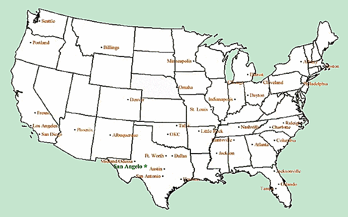map of usa states and cities. United States Map