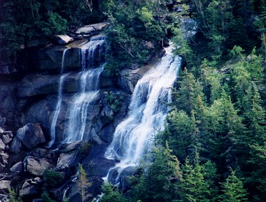 Forked Waterfalls in Alaska