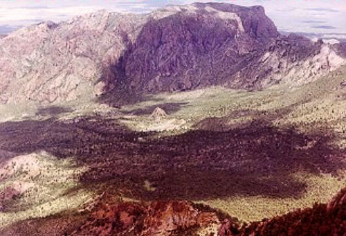 Big Ben Basin from Emory Peak elevation 7,825 ft