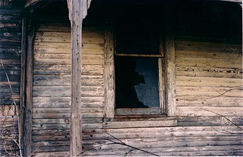 Broken Window in an old house